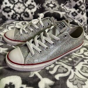 Converse Silver Sparkle Sneakers Low-Top Classic